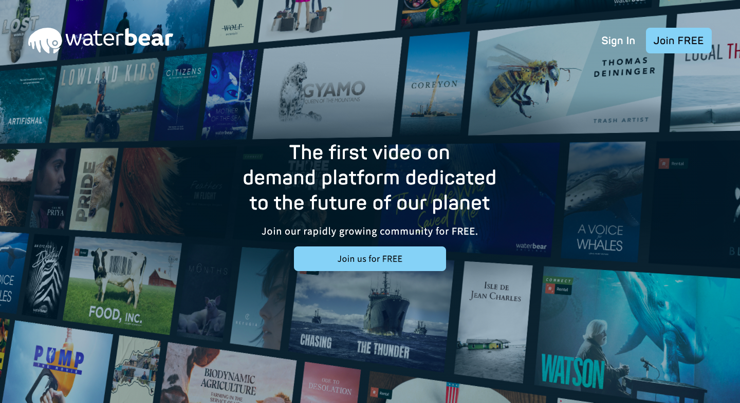 WaterBear, nueva plataforma gratuita para ver contenidos sobre medio ambiente